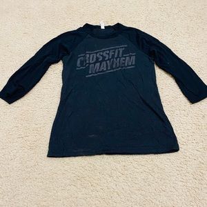 Crossfit mayhem 3/4 raglan shirt blackout edition